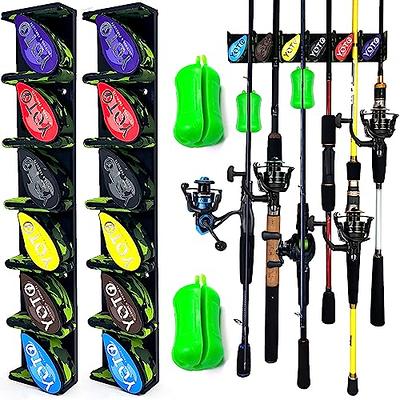 YOTO Vertical Fishing Rod Holders 2Pack, Wall Mounted Fishing Rod Rack with  2Pcs Portable Fishing Rod Fixed Ball, Holds up to 6 Rods or Combos, Fishing  Pole Holders for Garage - Yahoo Shopping