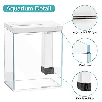 Pronetcus Betta Fish Tank, 2 Gallon Glass Aquarium Starter Kit, Small Fish  Tank with Filter and Light. - Yahoo Shopping