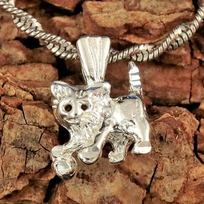 Silver Cat Charms, Kitty Pendant, Kitten Charm