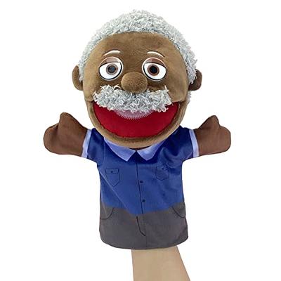 6 Pcs Family Hand Puppets 12 Inch Grandparents, Mom & Dad, Brother & Sister  Plush Hand Puppet Toys Role-Play Toy Puppets for Kids Storytelling