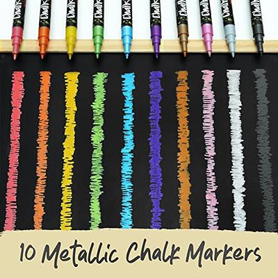 Homarden Liquid Chalk Markers - 12 Washable Colors, Fine Tip Chalk Pens  (3mm), Wet Erase Markers for Blackboard, Glass, Window, Chalkboard Signs,  Car