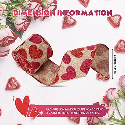 Heart Ribbon,fabric Ribbon,organza Ribbon,red Ribbon,pink Ribbon,valentines  Ribbon,ribbon for Bows,ribbon for Crafts,sewing Ribbon. 