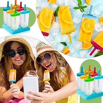 2 Pk Popsicle Maker Frozen Ice Cream Pop Mold Juice Tray Lollipop Mould 8  Cell