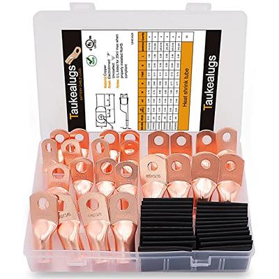 48PCS Battery Terminal Connectors Cable Ends Set,AWG1/0 2/0 4/0 Crimp  Copper Wire Ring lugs with 3:1 Adhesive Heat Shrink Tube Assortment Kit -  Yahoo Shopping