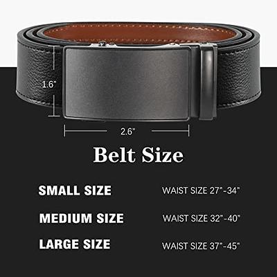 Coipdfty Mens Belt Leather, Ratchet Belt for Men with Slided