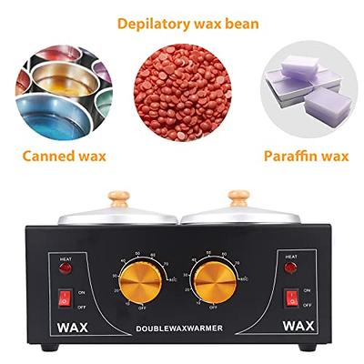 Double Wax Warmer Electric Wax Warmer Professional Machine for Hair  Removal, Wax Heater for Paraffin Facial