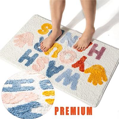 DBJOY Kids Bath Rugs Microfiber Bathroom Non-Slip Mat Washable Cute Bath Mat  for Kids Modern Absorbent Funny Letters (Wash Hands, 16X24) - Yahoo  Shopping