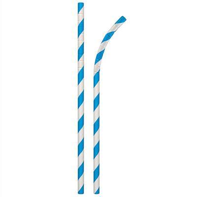 Aardvark 61720005 7 3/4 Jumbo Red / White Striped Unwrapped Eco-Flex Paper Straw - 4800/Case