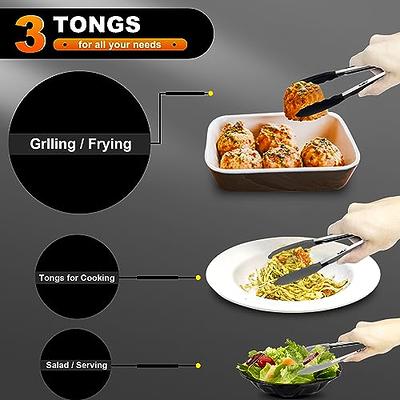 Walfos Food Grade Stainless Steel Kitchen Tongs for Cooking,BBQ