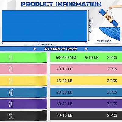 36 Pieces Yoga Mats Set Includes 12 Pcs 6mm Thick Exercise Mat 12 Pcs  Resistance Bands 12 Pcs Carrying Straps, Yoga Mats in Bulk for Gym Workout  Stretching for Women Kids Adults (Blue) - Yahoo Shopping