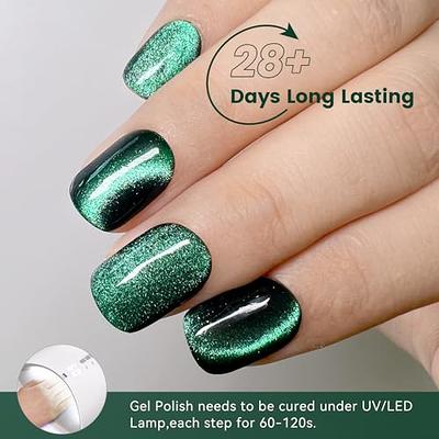 YTD Likomey Gel Nail Polish,1 Pcs 15ml Colorful Black Glitter Soak