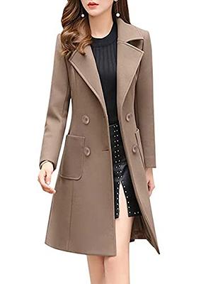  GRACE KARIN Women Swing Double Breasted Pea Coat Autumn Lapel  Dress Outwear Army Green S : Clothing, Shoes & Jewelry