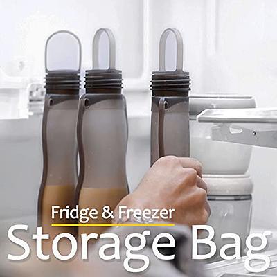 No Leak Momcozy Silicone Breastmilk Storage Bags, Reusable Breastmilk Bags,  8.5oz/250ml 5Pcs
