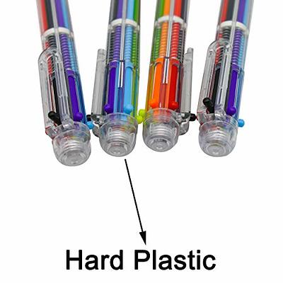 Multicolor Ballpoint Pen, 6-in-1 Transparent Barrel Ballpoint Pen