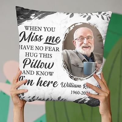 Pawfect House Hug This and Know I'm Here Personalized Photo Grandma Grandpa  Memorial Throw Pillows (Insert Included), Christmas Pillow Memorial Gifts  for Loss of Father, Mother, Sympathy Gifts - Yahoo Shopping