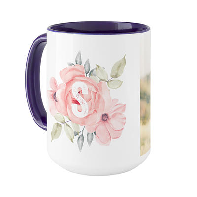 Floral Initial Mug