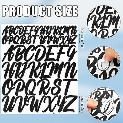 AIERSA 520Pcs 10 Sheets Letter Stickers, Large Black Stick on Vinyl  Letters, Alphabet Decals for Scrapbooking, Water Bottles, Mailbox, Kitchen  Jars