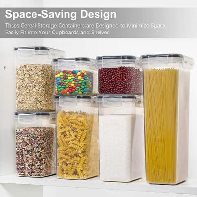 8pcs Airtight Food Storage Containers, Plastic BPA Free Kitchen Pantry  Storage Containers For Sugar, Flour And Baking Supplies-Dishwasher Safe