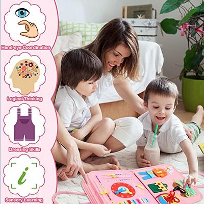 Montessori Busy Board Toy for Kids Age 1 2 3 4, Sensory Activity Travel  Game Preschool Buckle Zipper Board Toy, Wholesale Prices