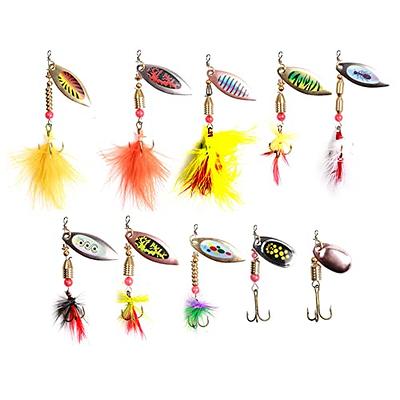 6pcs Metal Multicolor Fishing Lure Spinnerbait Kit for Bass Pike Trout  Salmon