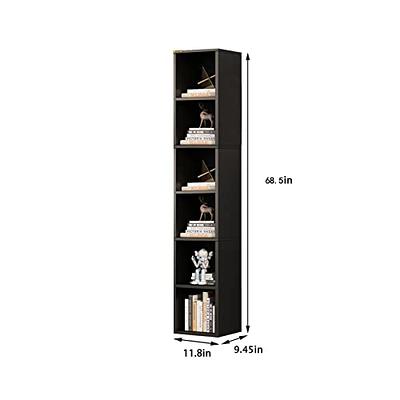 Homfa 6 Tier Corner Shelf, Industrial Corner Bookcase Small