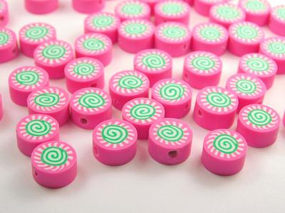 5000pcs Mint Green Clay Beads Polymer Clay Beads Heishi Beads Flat Round  Spacer Beads for Bracelets Earring Necklace Making DIY Handmade Craft, 6mm