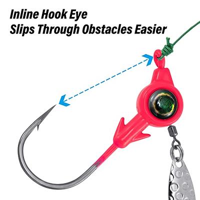 Dr.Fish 10 Pack Underspin Jigs Fishing Jig Heads Mustad Hooks 3D Eye  Crappie Jig Heads