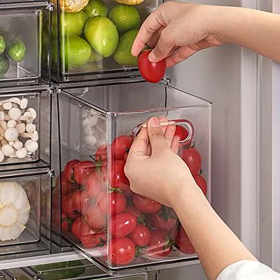 4 Pack Pantry Organization and Storage Bins - Plastic Storage Bins