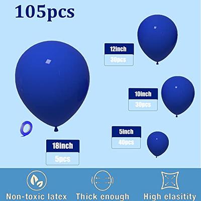 105 Pcs Royal Blue Balloons Garland Kit 18/12/10/5 Inch Pastel