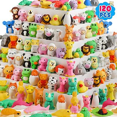 120Pcs Animal Erasers for Kids, Cute Desk Pets for Classroom, Cool 3D  Puzzle Mini Erasers Bulk, Fun Back to School Gifts Supplies, Classroom  Rewards Prizes, Treasure Box Toys for Kids Students 