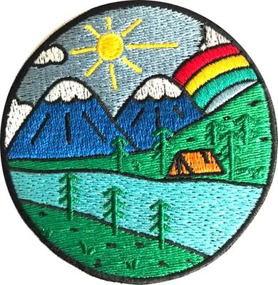 Woodland Mountain Sew or Iron on Embroidered Patch  Embroidered patches,  Embroidery patches, Sew on patches