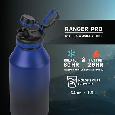 Tal Stainless Steel Ranger Straw Water Bottle - Black - 18 fl oz