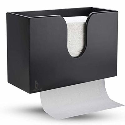 Spectrum White Plastic Wall Mount Folding Paper Towel Holder