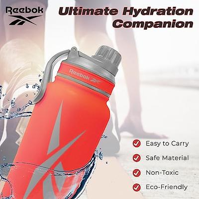 Reebok Athletic Stainless Steel Water Bottle - Insulated Water Bottle 32 oz with Chug Lid - Double Wall Vacuum Insulated Sports Water Bottle, BPA