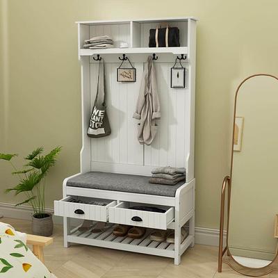 FUFU&GAGA White 8-Door Big Wardrobe Armoires with Hanging Rod, 4-Drawers,  Storage Shelves 93.9 in. H x 63 in. W x 20.6 in. D KF250023-01234 - The  Home