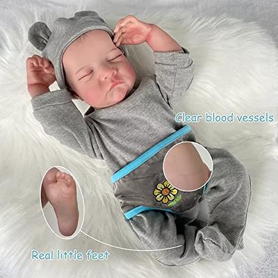 Reborn Baby Dolls Black 17 inch Realistic Real Life Newborn African  American Cloth Body for Kids Age 3+