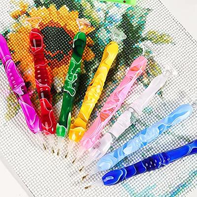  Diamond Painting Pen,Handmade Diamond Art Pen Kit,Resin 5D DIY  Diamond Drill Pen for Art Crafts Cross Stitch Hobby,Nail Art Embroidery  Decoration,Mosaic Making (Sky Blue-01)