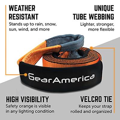  RHINO USA Recovery Tow Strap 3 x 20ft - Lab Tested 31,518lb  Break Strength - Heavy Duty Draw String Bag Included - Triple Reinforced  Loop End to Ensure Peace of Mind 