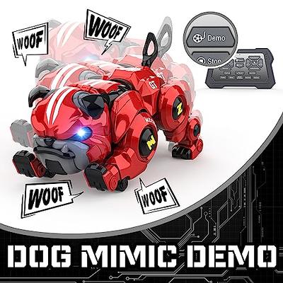 Aiqi Remote Control Robot Dog Toy, Interactive RC Dog Robot Toys for Kids,  Programmable Smart and Dancing Robot Toy, Imitates Animals Mini Pet Dog