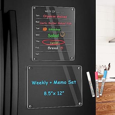 Magnetic Acrylic Calendar for Fridge, 2Pcs Clear Magnetic Calendar for  Fridge, Reusable Magnetic Fridge Calendar Dry Erase Acrylic Planning Boards  with 6 Dry Erase Markers and Magnetic Holder - Yahoo Shopping