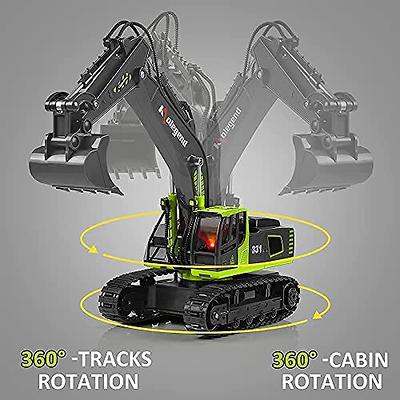 kolegend Remote Control Excavator Toy 16 Inch, 11 Channel RC