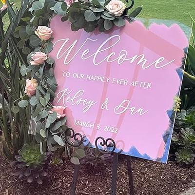 Personalized Wooden Wedding Welcome Signs - Wedding Signs for Ceremony &  Reception, Custom Wood Sign, Welcome Wedding Signs for Reception,  Personalized welcome wedding sign with stand, - Yahoo Shopping