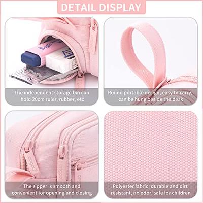 HVOMO Large Pencil Case High Capacity Holder Box Storage bag Desk Organizer Marker  Pouch Pen For Middle School Office College Adult Girl and Boy(Pink) - Yahoo  Shopping