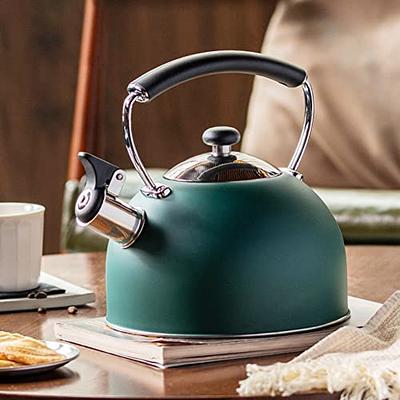 Tea Kettle Stovetop Whistling, Stainless Steel Tea Pots for Boiling 