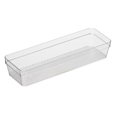 Vtopmart 7.6 H Clear Stackable Storage Drawers, 4 Pack Plastic