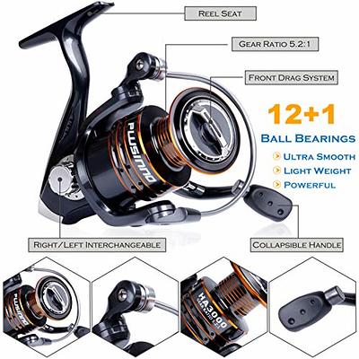 PLUSINNO Fishing Rod and Reel Combos, Bronze Warrior Toray 24-Ton