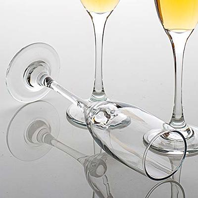 C CREST Set of 12, Champagne Glasses, 6 Ounce Champagne Flute