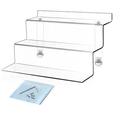 DuvinDD 3-Shelf Clear Acrylic Display Case Display Shelf, Locking