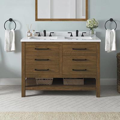 Ove Decors Cruz 60 in. Double Sink Bathroom Vanity in Pure White