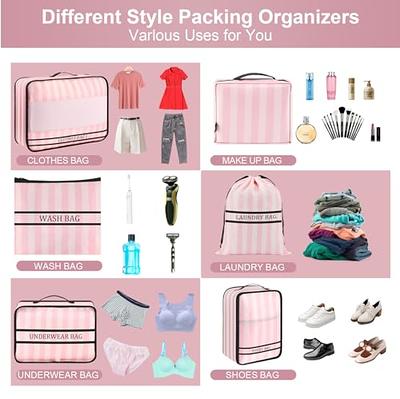 Ougrand 9 Set Packing Cubes Luggage Packing Organizers for Travel  Accessories Space Saving Travel Bags for Carry On, Lightweight Mesh Zipper,  Clothes, Shoes and Laundry Bag, Suitcases (Pink Streak) - Yahoo Shopping